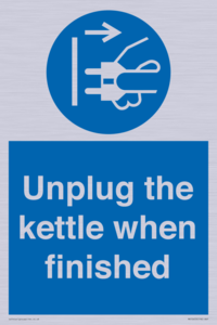 Unplug the kettle when finished